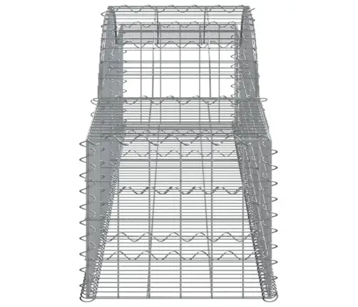 Arkveida Gabiona Grozi, 2 Gb., 300X50X40/60 Cm, Cinkota Dzelzs Vidaxl