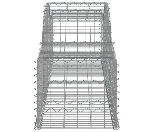 Arkveida Gabiona Grozi, 7 Gb., 300X50X40/60 Cm, Cinkota Dzelzs Vidaxl