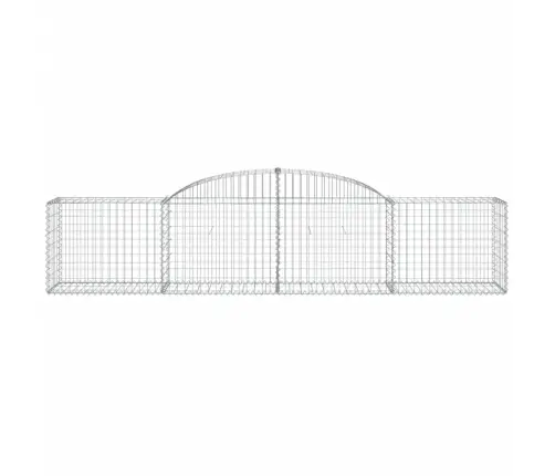 Arkveida Gabiona Grozi, 15 Gb., 300X50X60/80 Cm, Cinkota Dzelzs Vidaxl