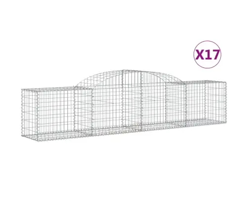 Kaarekujulised Gabioonkorvid 17 Tk, 300X50X60/80 cm Raud