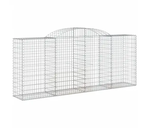 Išlenkti Gabiono Krepšiai, 12Vnt., 300X50X120/140cm Geležis