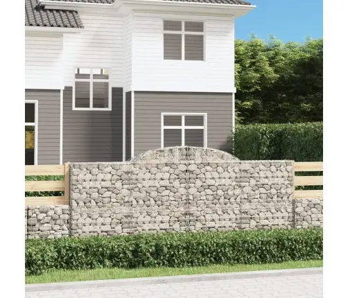 Arkveida Gabiona Grozi, 13Gb., 300X50X120/140Cm, Cinkota Dzelzs Vidaxl