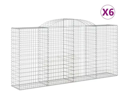 Kaarekujulised Gabioonkorvid 6 Tk, 300X50X140/160 cm Raud