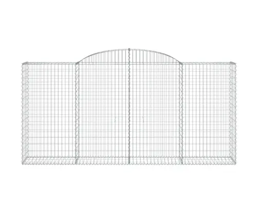 Arkveida Gabiona Grozi, 7 Gb., 300X50X140/160Cm, Cinkota Dzelzs Vidaxl