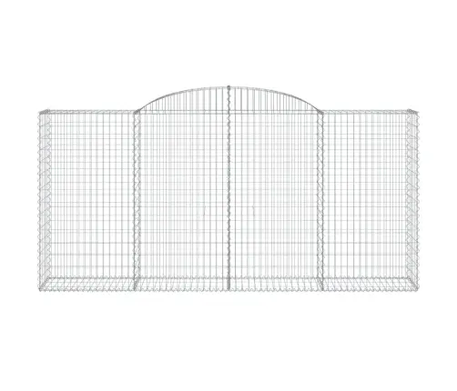 Arkveida Gabiona Grozi, 25Gb., 300X50X140/160Cm, Cinkota Dzelzs Vidaxl