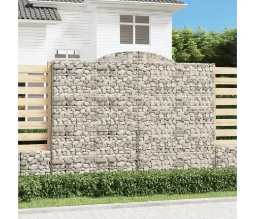 Išlenkti Gabiono Krepšiai, 7Vnt., 300X50X220/240cm Geležis