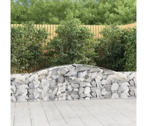 Išlenkti Gabiono Krepšiai, 5Vnt., 400X30X60/80cm Geležis