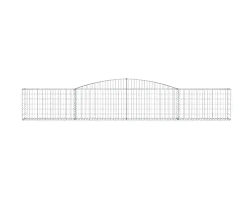 Išlenkti Gabiono Krepšiai, 7Vnt., 400X30X60/80cm Geležis