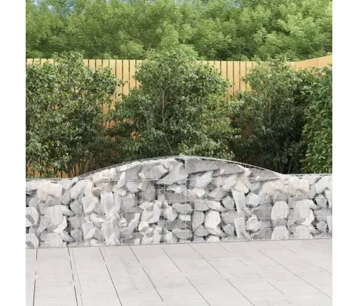 Išlenkti Gabiono Krepšiai, 15Vnt., 400X30X60/80cm Geležis