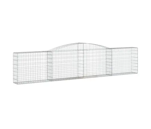 Arkveida Gabiona Grozi, 2 Gb., 400X30X80/100Cm, Cinkota Dzelzs Vidaxl