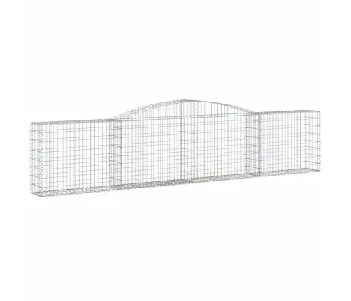 Arkveida Gabiona Grozi, 10 Gb., 400X30X80/100Cm, Cinkota Dzelzs Vidaxl