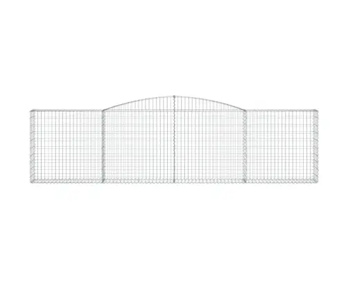 Išlenkti Gabiono Krepšiai, 2Vnt., 400X30X100/120cm Geležis