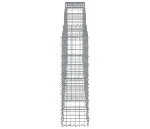 Arkveida Gabiona Grozi, 7 Gb., 400X30X100/120Cm, Cinkota Dzelzs Vidaxl