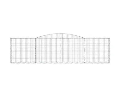 Arkveida Gabiona Grozi, 9 Gb., 400X30X100/120Cm, Cinkota Dzelzs Vidaxl