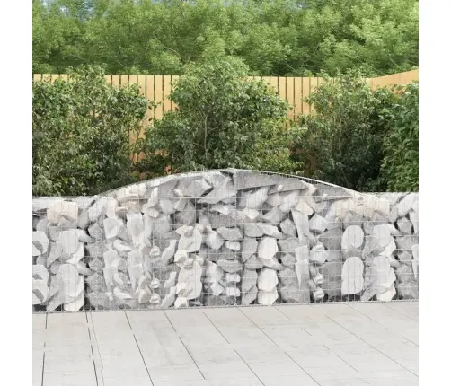 Arkveida Gabiona Grozi, 10Gb., 400X30X100/120Cm, Cinkota Dzelzs Vidaxl