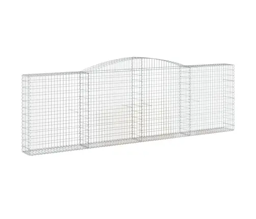 Arkveida Gabiona Grozi, 6 Gb., 400X30X120/140Cm, Cinkota Dzelzs Vidaxl