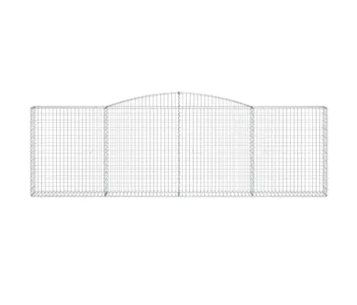 Arkveida Gabiona Grozi, 8 Gb., 400X30X120/140Cm, Cinkota Dzelzs Vidaxl