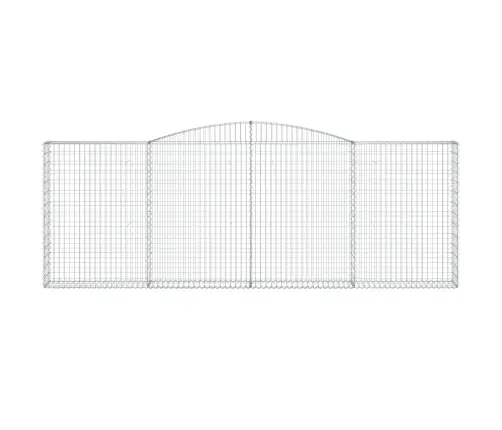 Išlenkti Gabiono Krepšiai, 6Vnt., 400X30X140/160cm Geležis