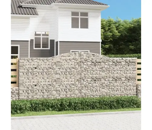 Arkveida Gabiona Grozi, 4 Gb., 400X30X160/180Cm, Cinkota Dzelzs Vidaxl