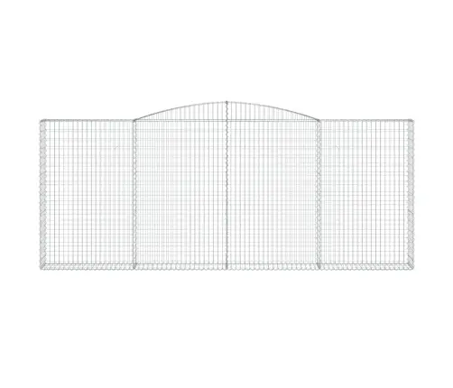 Arkveida Gabiona Grozi, 7 Gb., 400X30X160/180Cm, Cinkota Dzelzs Vidaxl