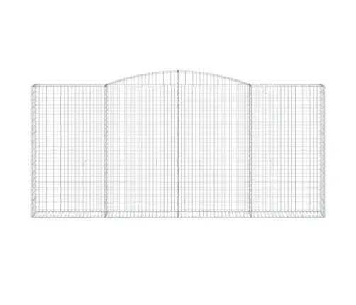 Arkveida Gabiona Grozi, 2 Gb., 400X30X180/200Cm, Cinkota Dzelzs Vidaxl