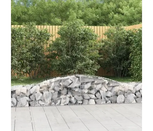 Išlenkti Gabiono Krepšiai, 3Vnt., 400X50X40/60cm Geležis