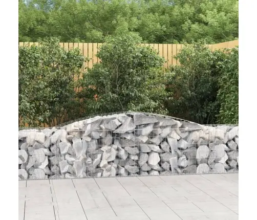 Arkveida Gabiona Grozi, 15 Gb., 400X50X60/80Cm, Cinkota Dzelzs Vidaxl