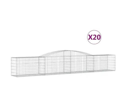 Arkveida Gabiona Grozi, 20 Gb., 400X50X60/80Cm, Cinkota Dzelzs Vidaxl