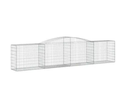 Arkveida Gabiona Grozi, 4 Gb., 400X50X80/100Cm, Cinkota Dzelzs Vidaxl