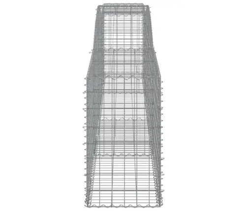 Arkveida Gabiona Grozi, 9 Gb., 400X50X80/100Cm, Cinkota Dzelzs Vidaxl