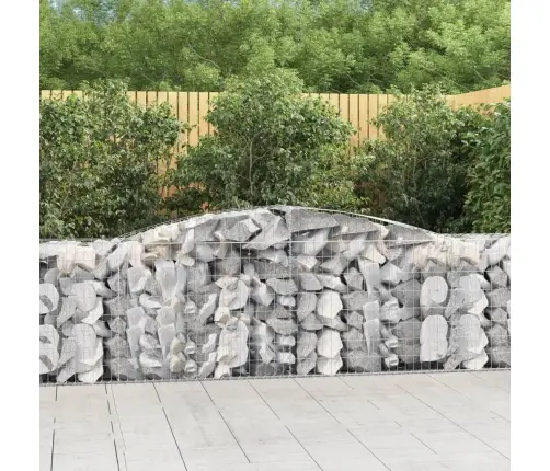 Arkveida Gabiona Grozi, 20 Gb., 400X50X80/100Cm, Cinkota Dzelzs Vidaxl