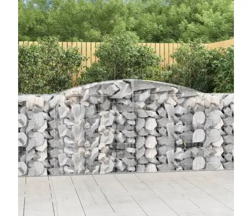 Arkveida Gabiona Grozi, 5 Gb., 400X50X100/120Cm, Cinkota Dzelzs Vidaxl