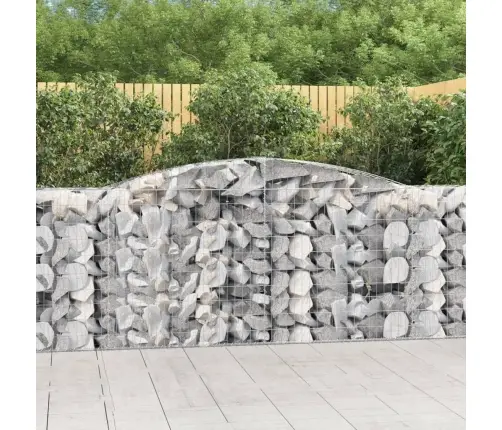 Arkveida Gabiona Grozi, 20Gb., 400X50X100/120Cm, Cinkota Dzelzs Vidaxl