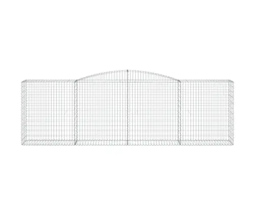 Arkveida Gabiona Grozi, 10Gb., 400X50X120/140Cm, Cinkota Dzelzs Vidaxl