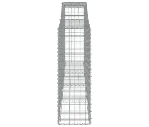 Arkveida Gabiona Grozi, 2 Gb., 400X50X140/160Cm, Cinkota Dzelzs Vidaxl