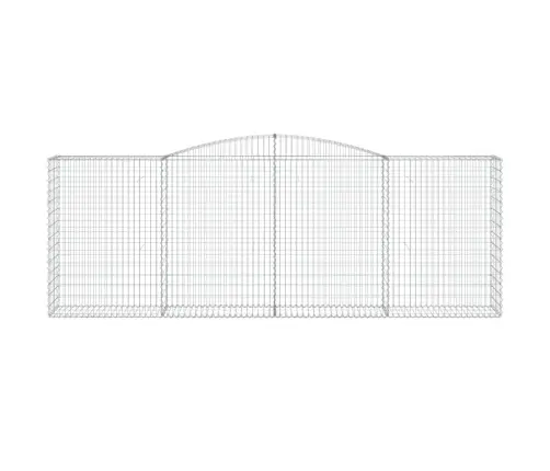 Arkveida Gabiona Grozi, 8 Gb., 400X50X140/160Cm, Cinkota Dzelzs Vidaxl