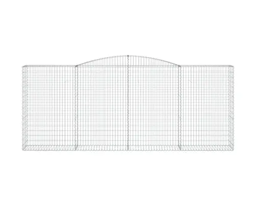 Išlenkti Gabiono Krepšiai, 25Vnt., 400X50X160/180cm Geležis