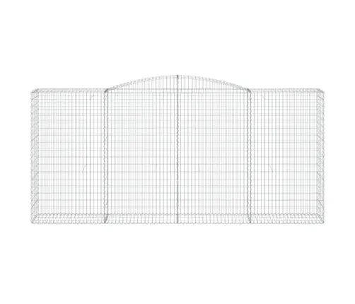 Arkveida Gabiona Grozi, 6 Gb., 400X50X180/200Cm, Cinkota Dzelzs Vidaxl