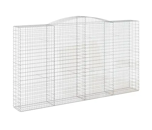 Arkveida Gabiona Grozi, 7 Gb., 400X50X220/240Cm, Cinkota Dzelzs Vidaxl