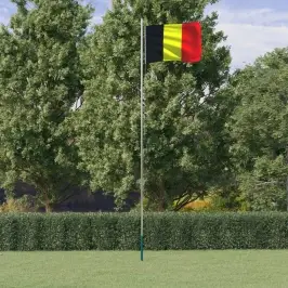 Beļģijas Karogs Un Masts, 6,08 M, Alumīnijs Vidaxl Beļģijas Karogs Un Masts, 6,08 M, Alumīnijs Vidaxl