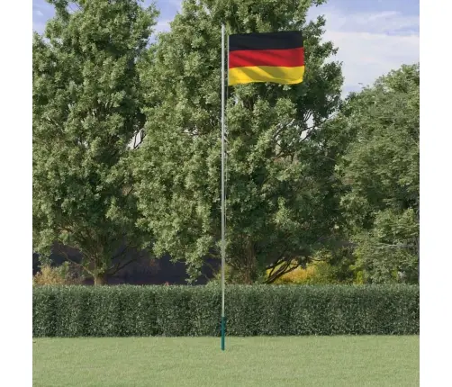 Saksamaa Lipp Ja Lipumast, 6,08 M, Alumiinium