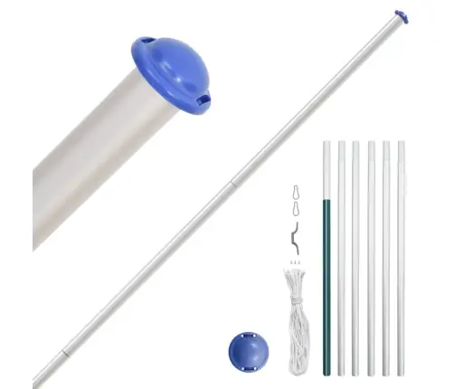 Lielbritānijas Karogs Un Masts, 6,23 M, Alumīnijs Vidaxl