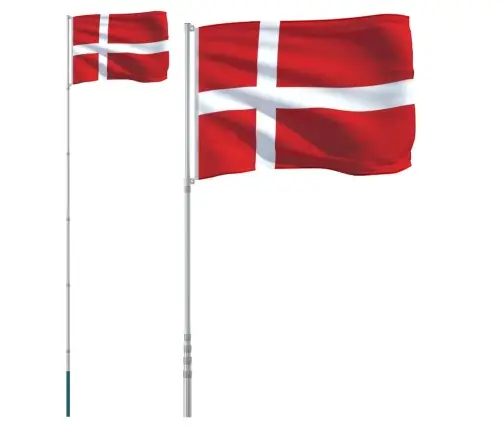 Taani Lipp Ja Lipumast, 5,5 M, Alumiinium