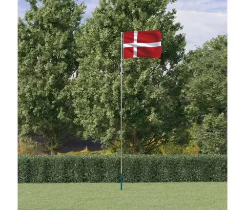 Taani Lipp Ja Lipumast, 5,5 M, Alumiinium