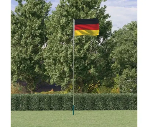 Saksamaa Lipp Ja Lipumast, 5,5 M, Alumiinium
