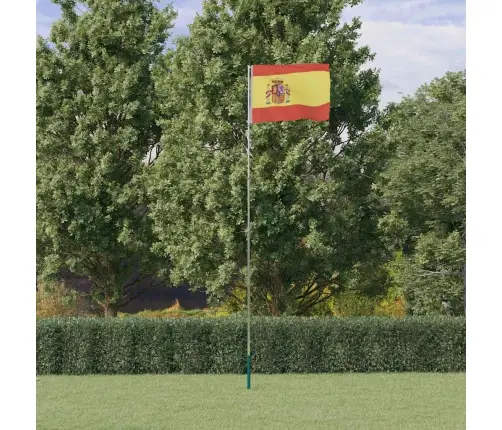 Ispanijos Vėliava Su Stiebu, Aliuminis, 5,5M