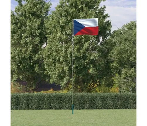 Čekijos Vėliava Su Stiebu, Aliuminis, 5,55M
