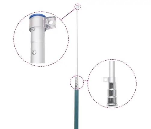 Inglismaa Lipp Ja Lipumast, 5,55 M, Alumiinium