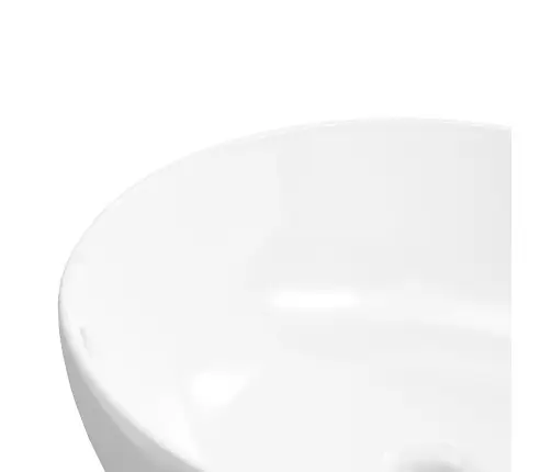 Praustuvas, Baltos Spalvos, 44X17cm Keramika, Apskritas