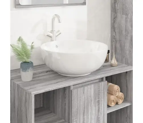 Praustuvas, Baltos Spalvos, 44X17cm Keramika, Apskritas